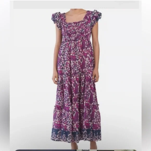 House of Harlow 1960 tie back cotton dress size M - Picture 2 of 6